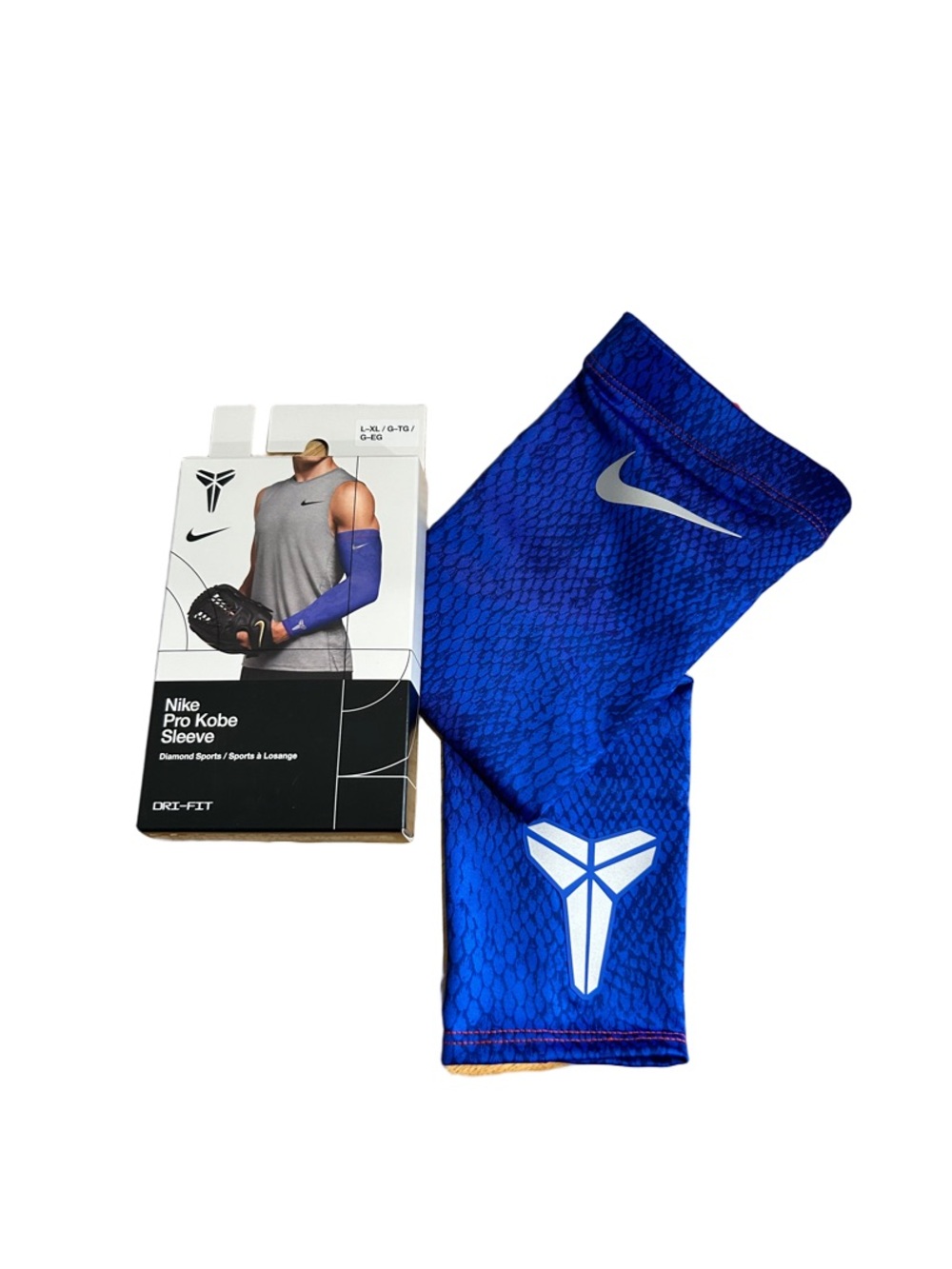 Nike Blue Kobe Pro Arm Sleeve with White Logos